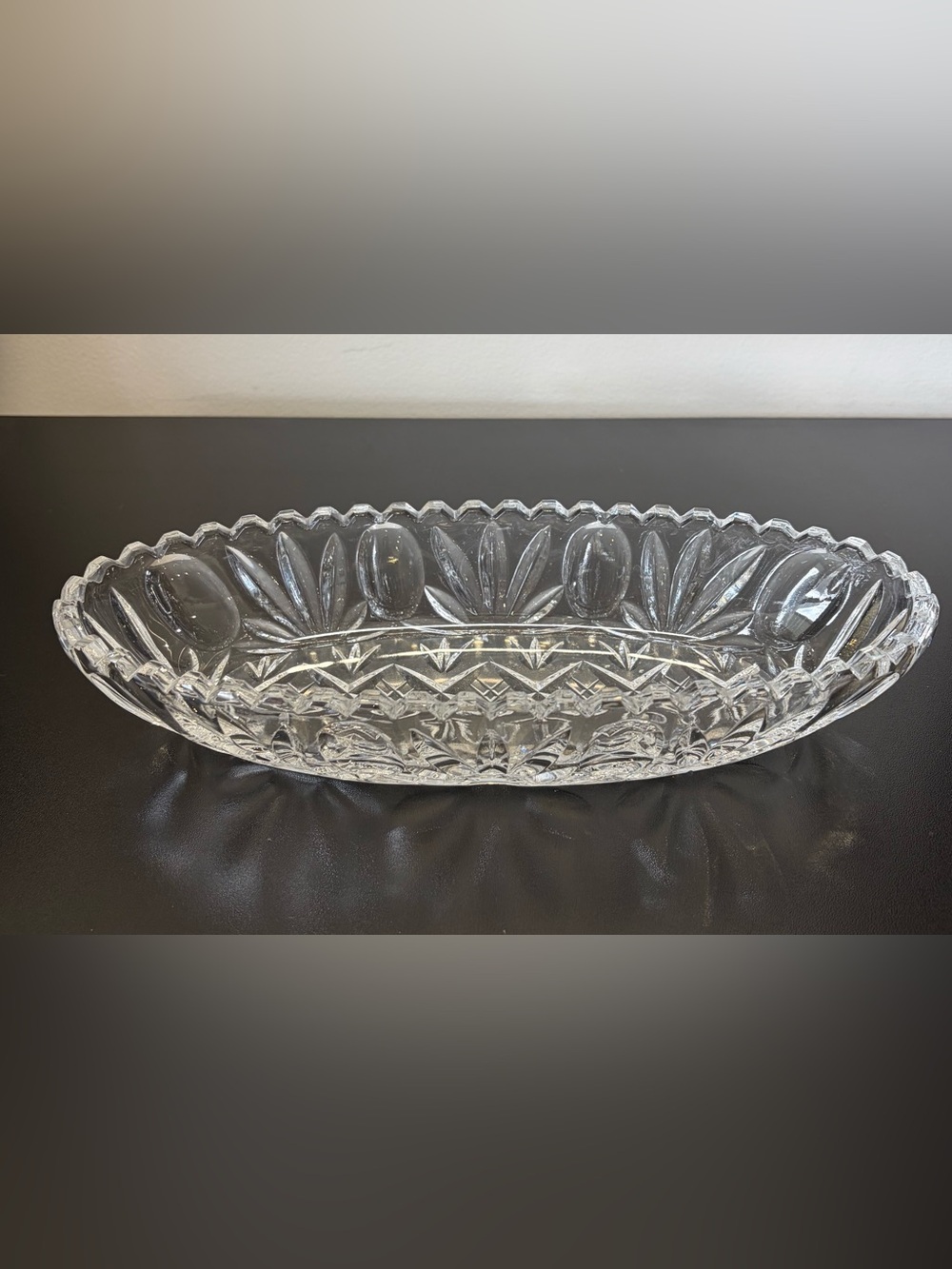 Clear Glass Decorative Serving Bowl